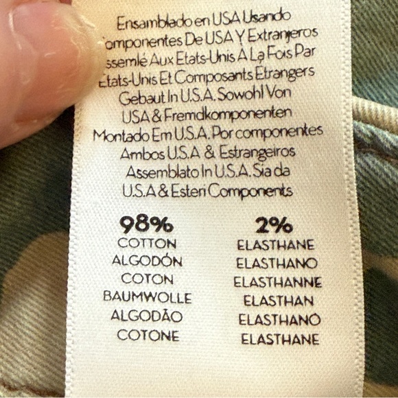 MOTHER Private High-Rise Patch Pocket Straight-Leg Ankle Jeans Camouflage 29 - Picture 11 of 16